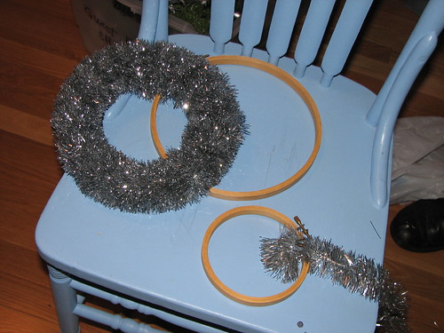 tinsel rope wreaths