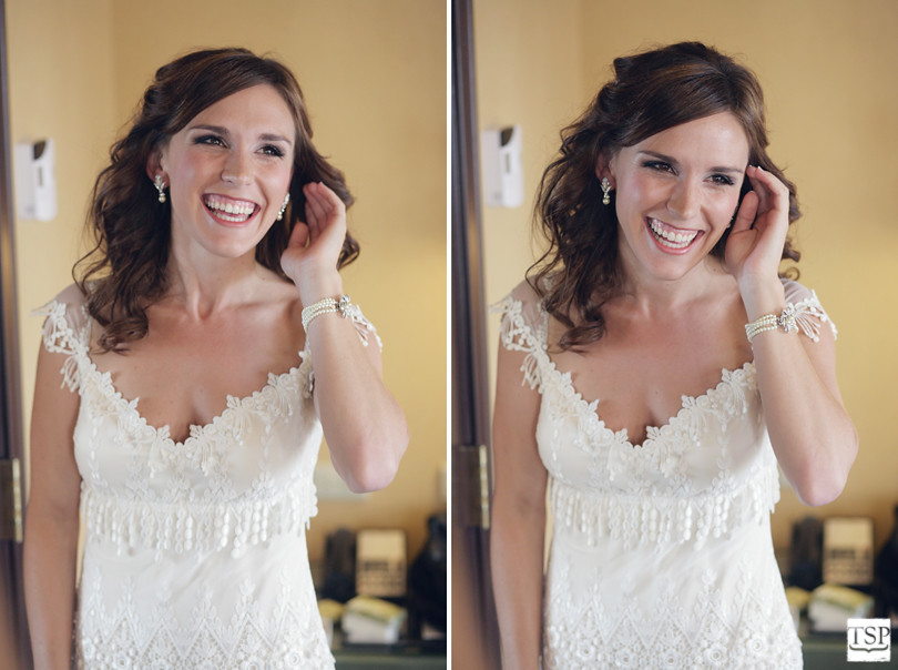 Bride Smiling with Earing