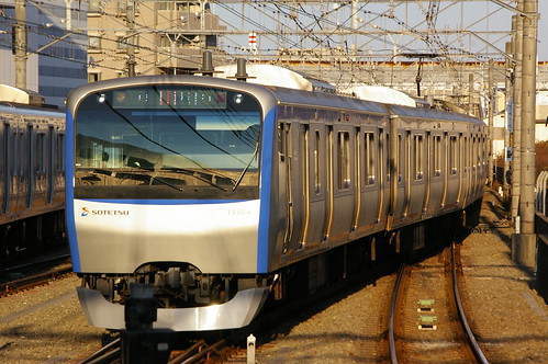 Sotetsu 11000 series in Futamatagawa station, Yokohama, Kanagawa, Japan /Dec 31,2011