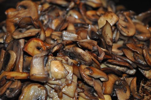 mushrooms sautéed with a splash of red wine feature