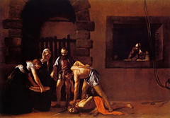 Beheading of Saint John the Baptist, by Caravaggio (1608) - approx. 12 x 17 feet.