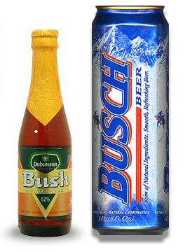 Bush Beer and Busch Beer Comparison