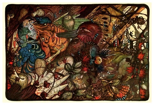 006-Los pajaros las bestias y el murcielago-The fables of Aesop 1909-Edward Detmold