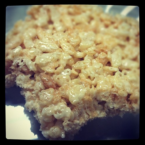 Rice krispie treats made by yours truly