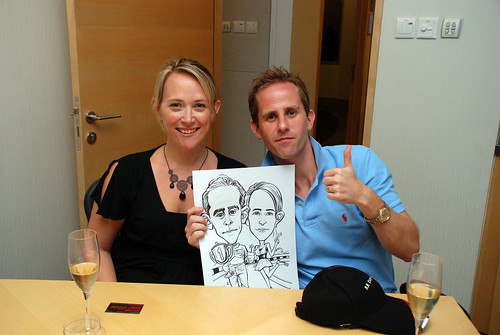 caricature live sketching 2011 Formula 1 RR Donnelley Party - 10