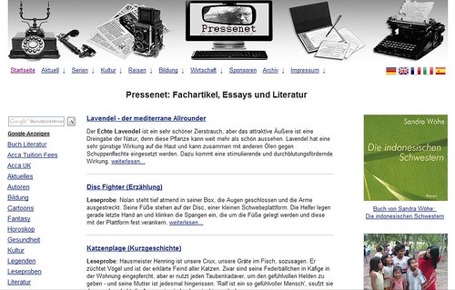 Pressenet: Fachartikel, Essays und Literatur by totemtoeren