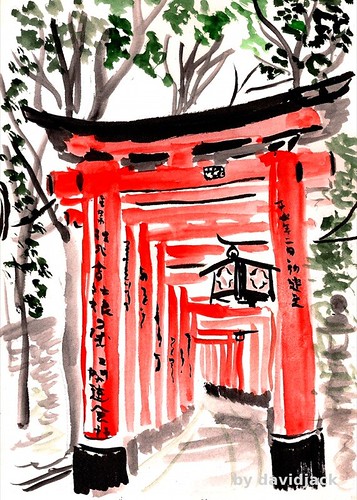 Tori Path, Fumishi Inari, Kyoto, Japan by david.jack