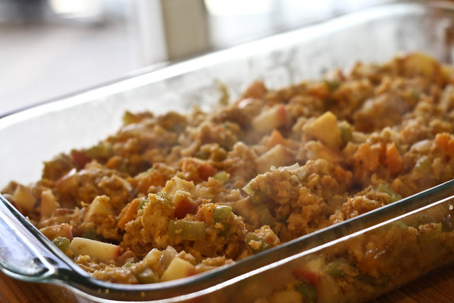 Stuffing with Butternut Squash and Apples