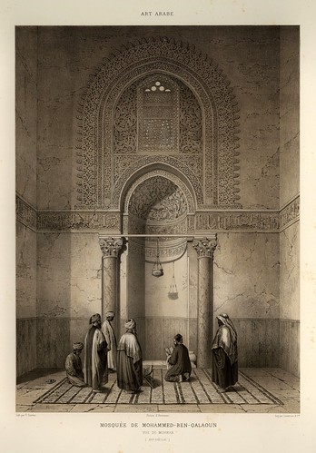 001-Mezquita de Mohammed-Ben Qalaoun siglo XIV-L'art arabe d'apres les monuments du Kaire…Vol 1-1877- Achille Prisse d'Avennes y otros