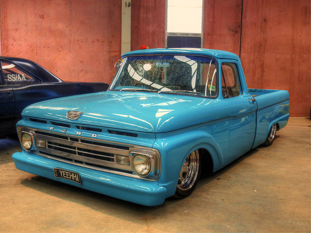 1965 Ford F100 Pickup Truck The only way to have a Ford pickup is lowered