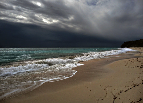 無料写真素材|自然風景|海|ビーチ・海岸|暗雲|風景バルバドス