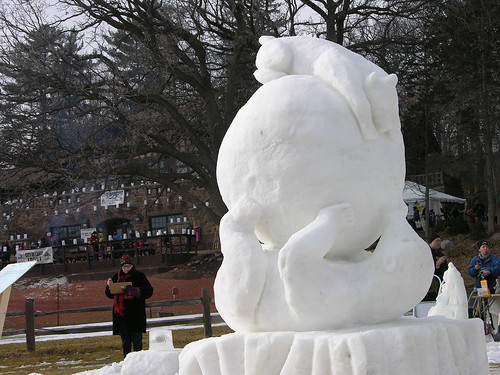 2012 Snow Sculpture Contest Polar Bears and judge