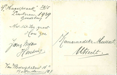 06B. Briefkaart gericht aan Maria Mussert-Witlam