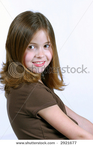 stockphotoprettyyounggirlwithbrownhair She has light brown hair 