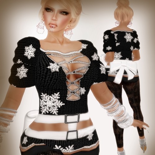 A&A Fashion Snowflake Sweater Black