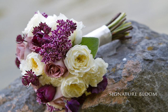 San Jose Wedding Florist White Purple Vintage Bouquet