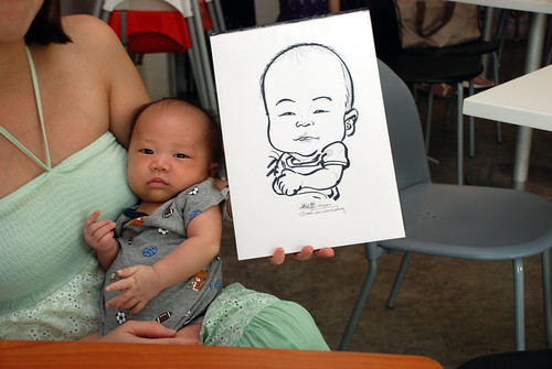 caricature live sketching for birthday party 2nd Oct 2011 - 12
