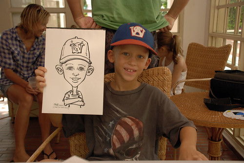 caricature live sketching for children birthday party 08 Oct 2011 - 3