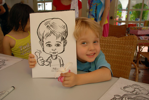 caricature live sketching for children birthday party 08 Oct 2011 - 10