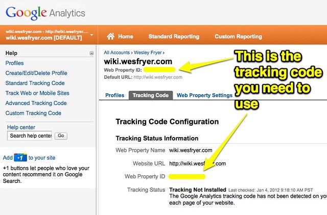 Google Analytics - Tracking Code