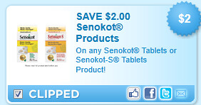 Senokot Tablets Or Senokot-S Tablets Product! Coupon