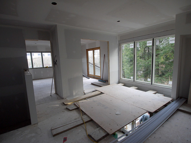 upper level view to TV room