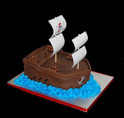 3rd birthday pirate ship cake