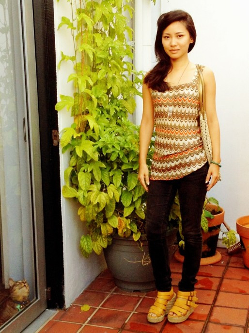 Our chio bu friend Lu looking awesome in a vintage Missoni top from Grannys Day Out. *SUPER HEART*