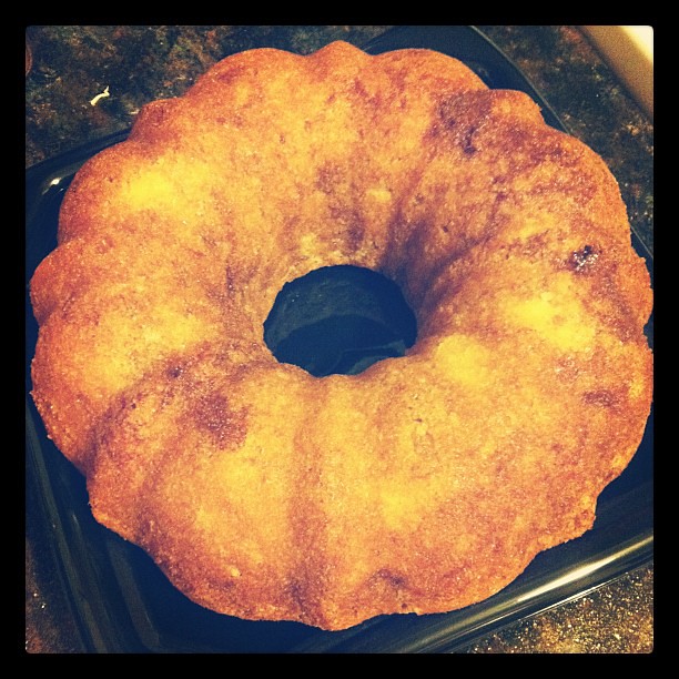 vacation food. and my first successful attempt at making a pretty bundt cake!