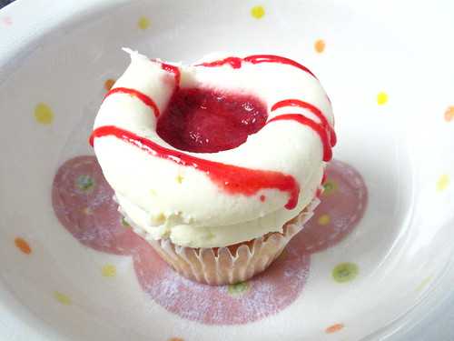 Strawberry cream cheese cupcake.