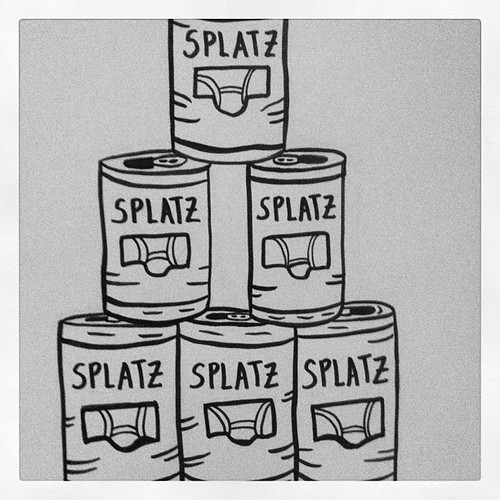 Splatz Beer Pyramid Ink Doodle by Michael C. Hsiung