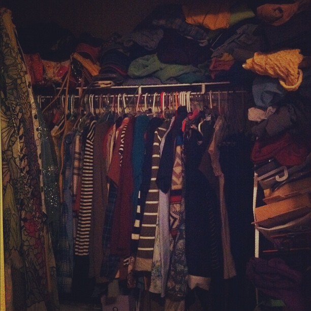 Yep, it's a big mess + I never have anything to wear ;) of course! #febphotoaday #yourcloset #day12 #mess