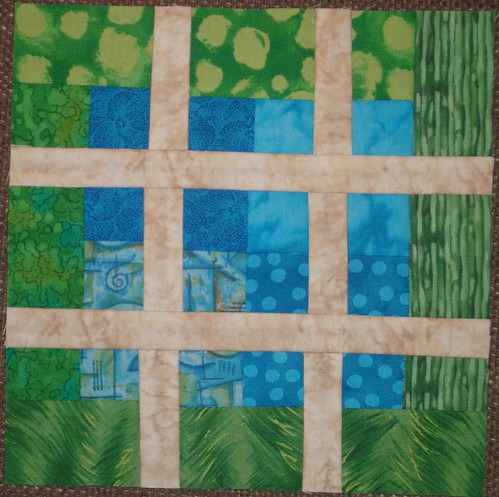 Blue and green block
