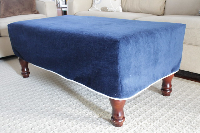 Ottoman Made from Coffee Table
