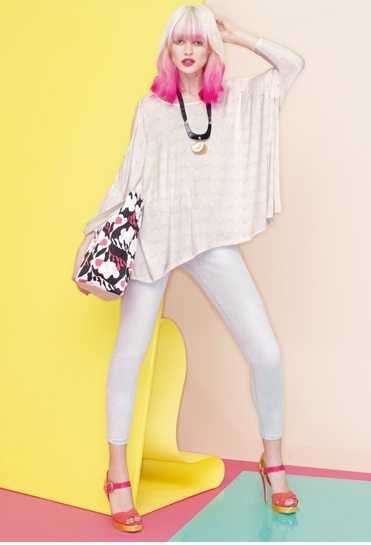 Olivia Rubin´s Collection for Dorothy Perkins - Pink cut-out shoulder top