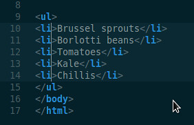 Sublime Text multi select in action