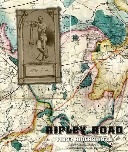 1874 Ripley Surrey map. Rider John Keen