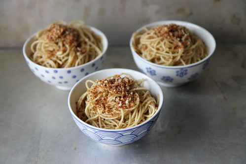 Pasta with brown butter and breadcrumbs