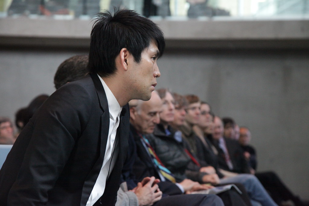 Shohei Shigematsu of OMA during the Making of Milstein Hall presentation of which he was one of the presenters.