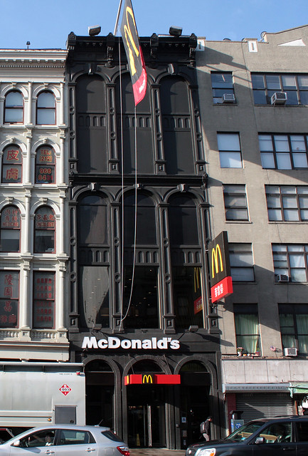 Cast-iron McDonalds, Canal Street between Lafayette Street and Courtlandt Alley.  New York City, New York.