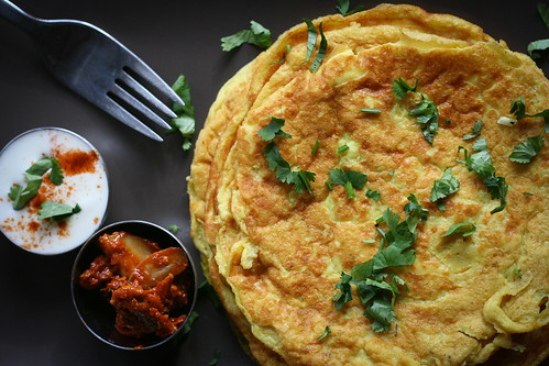 Indian chickpea flour pancakes