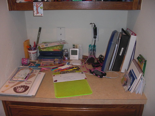 My writing desk on May 7, 2012