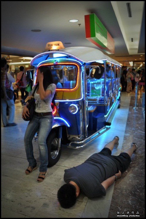 Planking done in MBK, Thailand