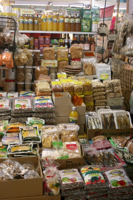 All sorts of dried food and snacks