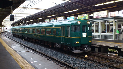 Kintetsu 15400 series in Yamato-Yagi station, Kashihara, Nara, Japan /Mar 5,2012