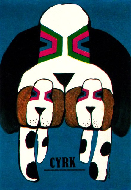 From a series of posters for the Polish Circus Artist Roman Cieslewicz