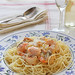 Seafood pasta with creamy sauce