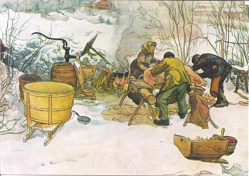 Carl Larsson Slaughtering 1905