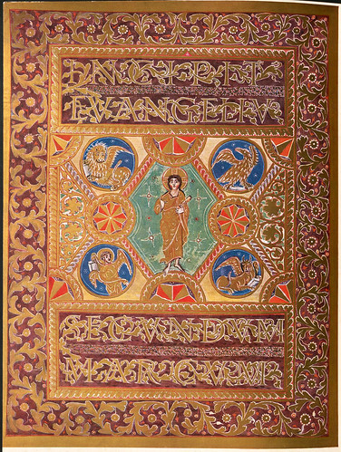 011-Incipit con figura de Cristo-Evangeliar  Codex Aureus - BSB Clm 14000-© Bayerische Staatsbibliothek