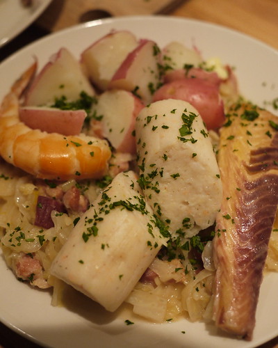 Seafood Choucroute for Oscar night